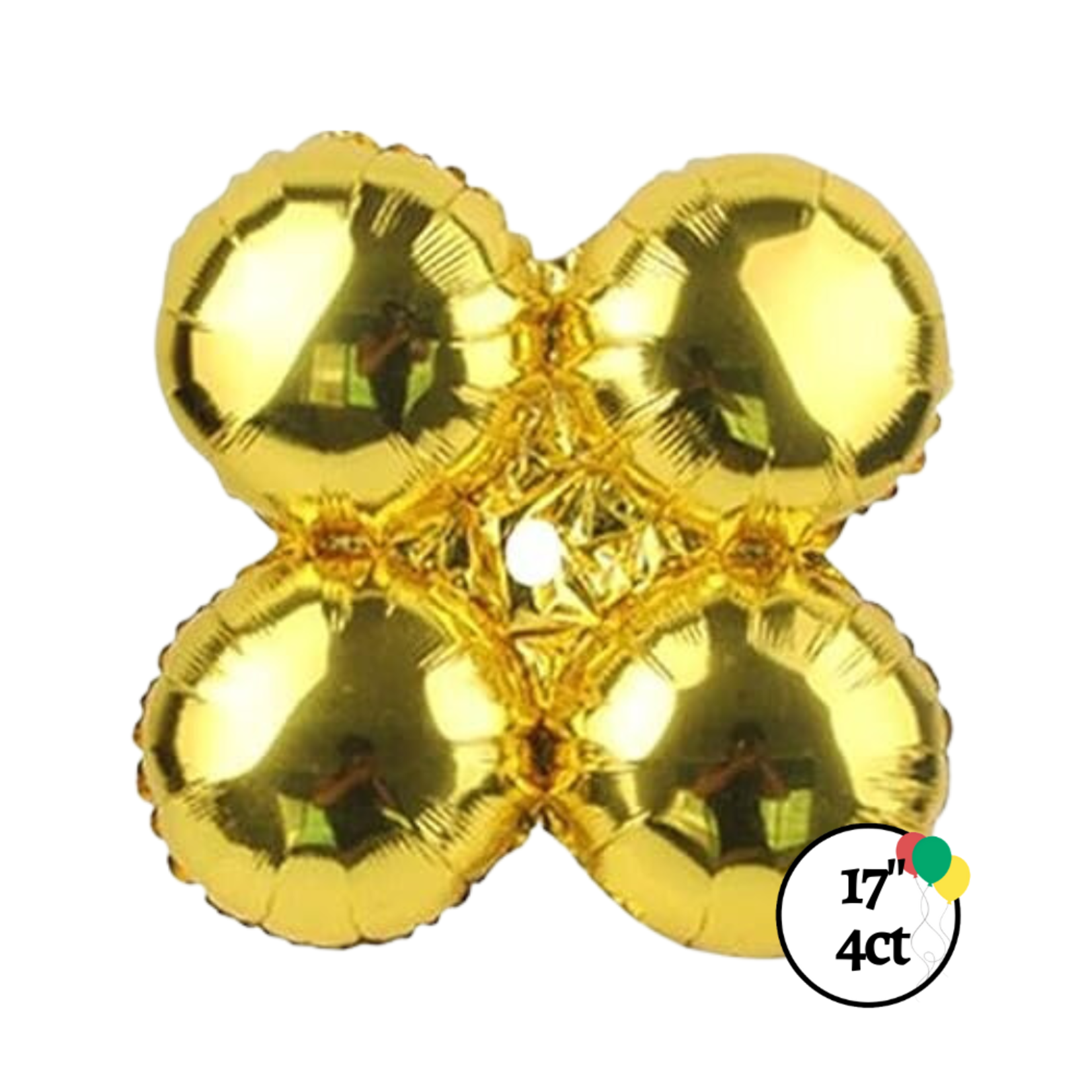 17" Gold Quad Balloon 4ct