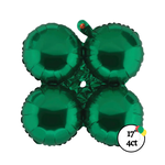 17" Green Quad Balloon 4ct