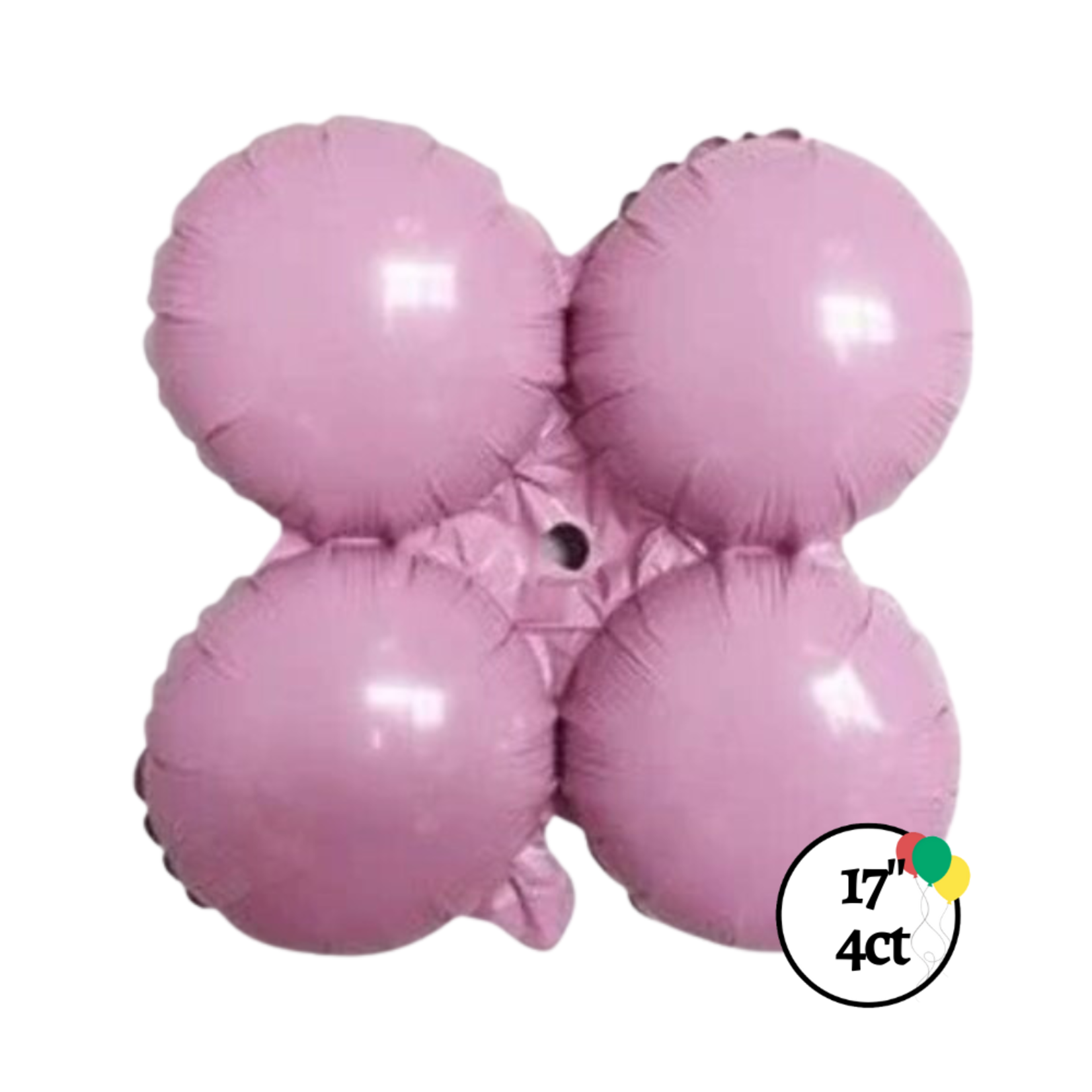 17" Baby Pink Quad Balloon 4ct