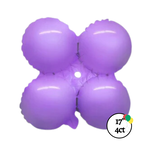 17" Macaron Lavender Quad Balloon 4ct