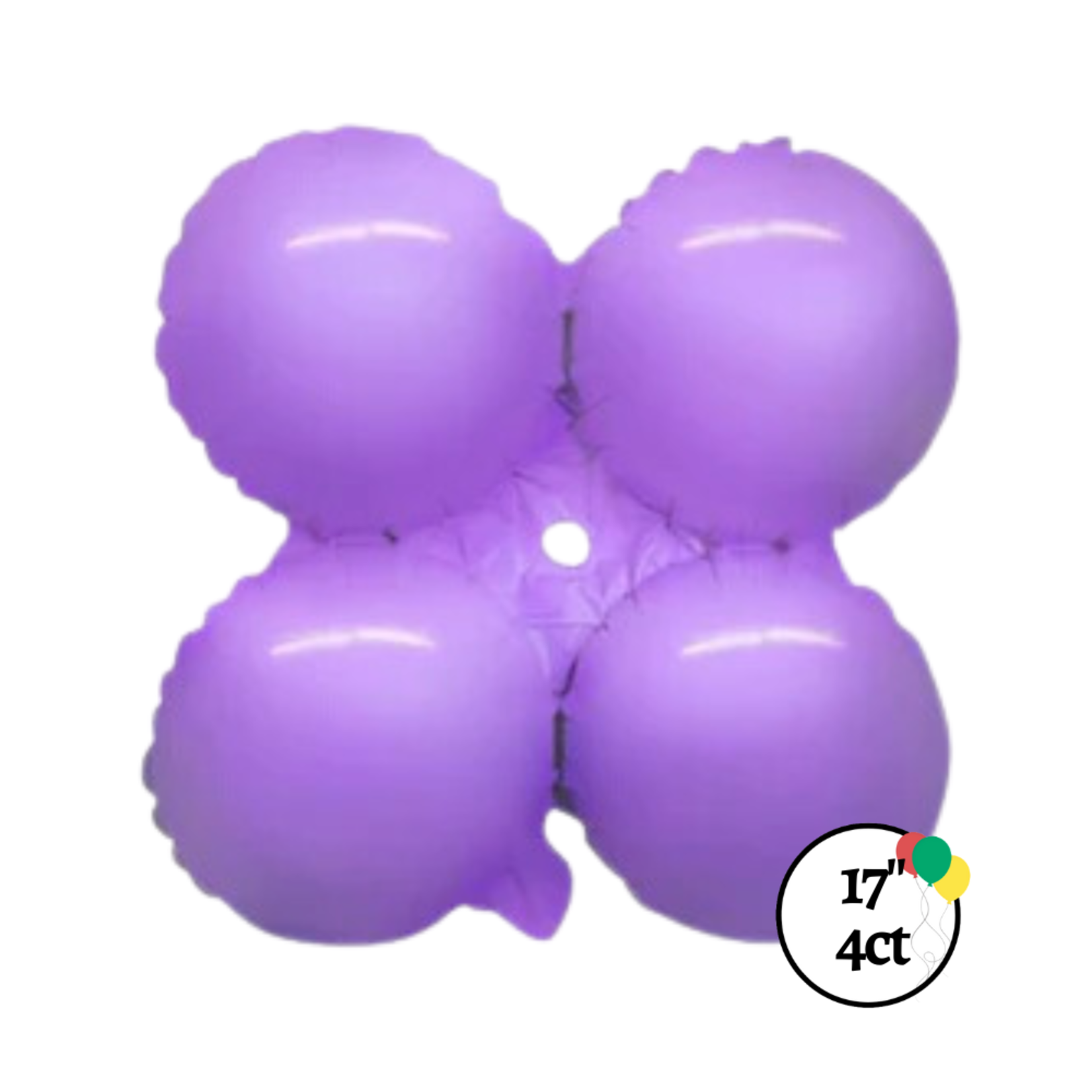 17" Macaron Lavender Quad Balloon 4ct