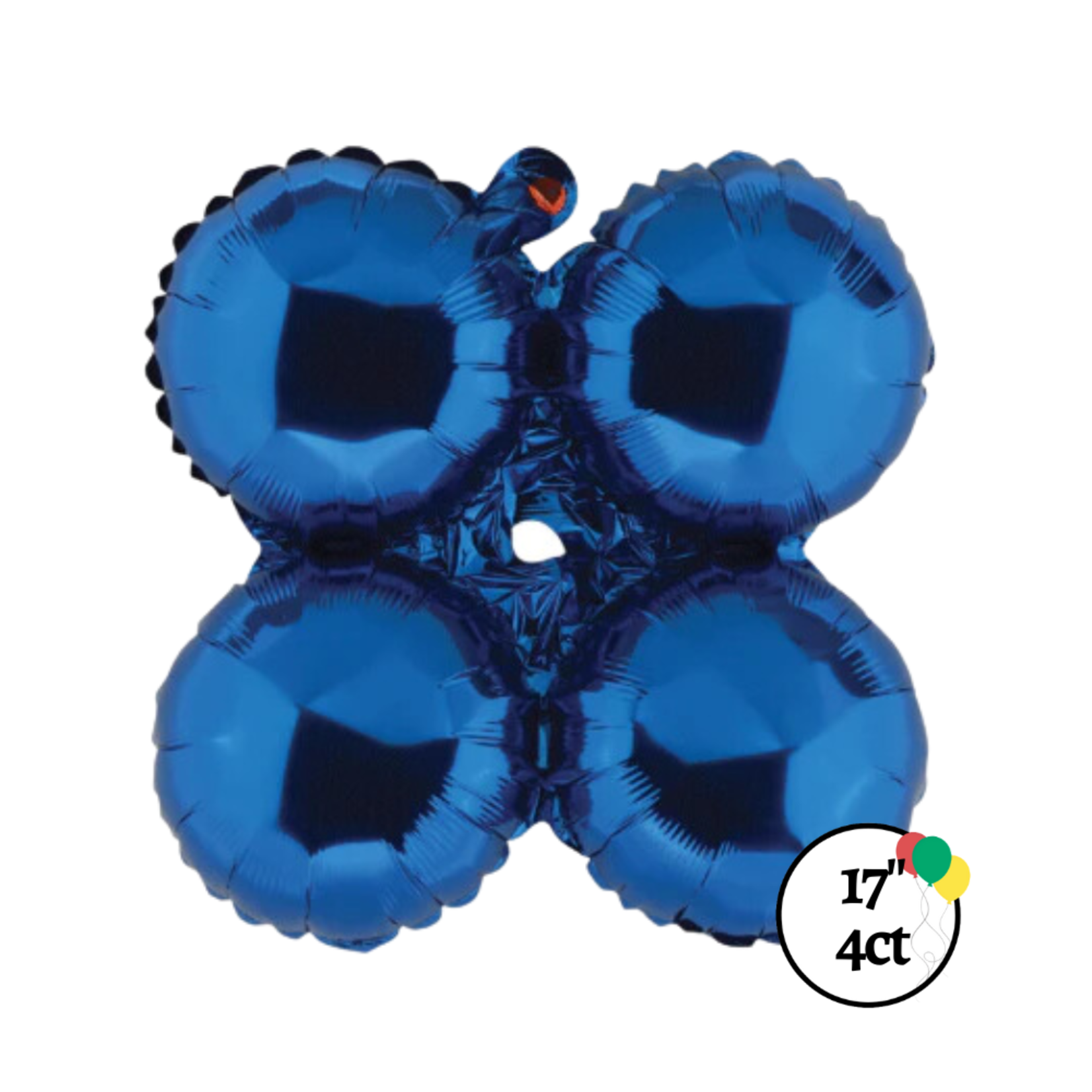 17" Blue Quad Balloon 4ct