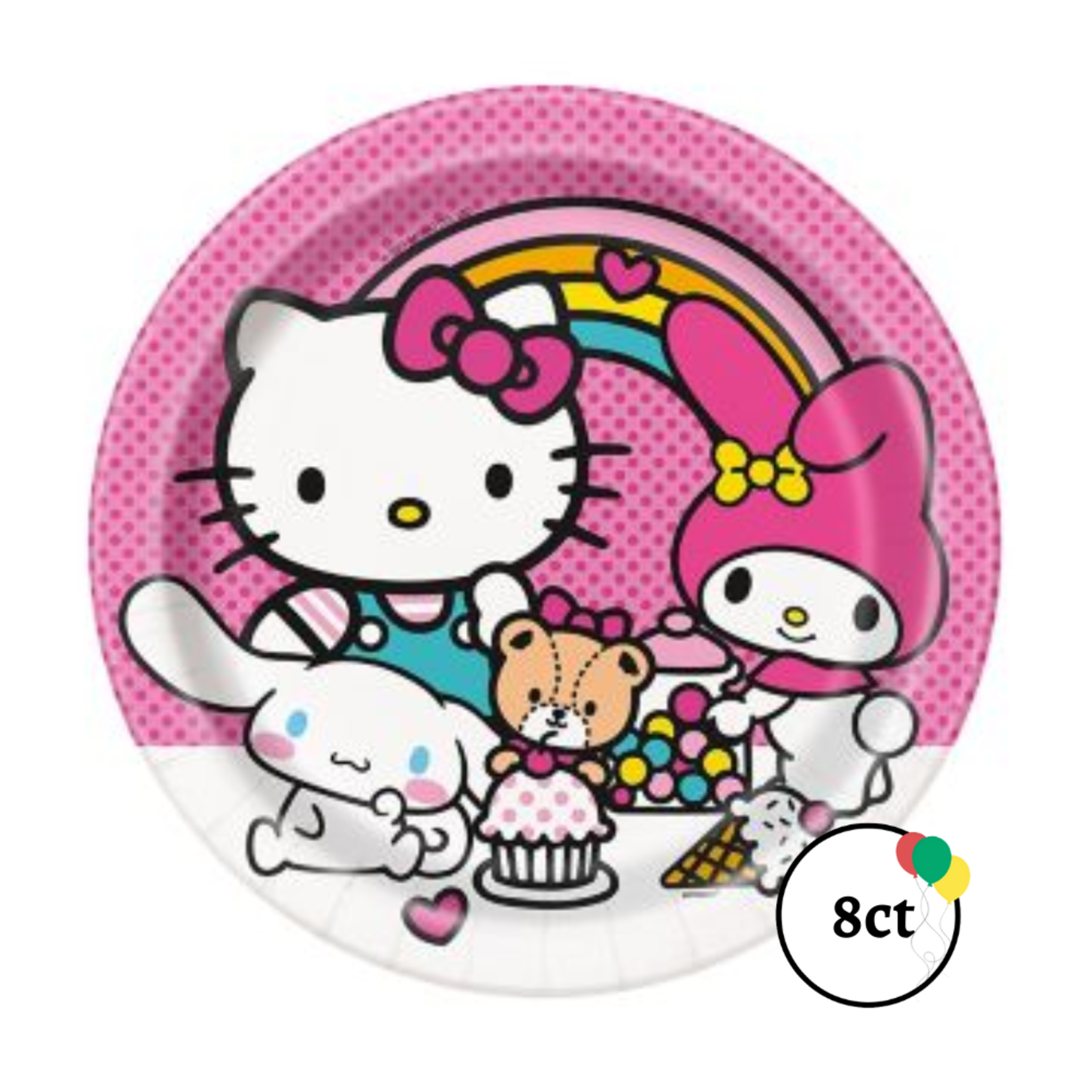 Hello Kitty 9" Luncheon Plate 8ct