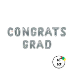 Silver "Congrats Grad" Balloon Banner