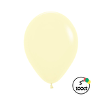 Sempertex Sempertex 5" Pastel Matte Yellow 100ct Balloons