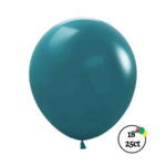 Sempertex Sempertex 18" Deluxe Deep Teal 25ct Balloons