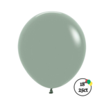 Sempertex Sempertex 18" Pastel Dusk Laurel Green 25ct Balloons