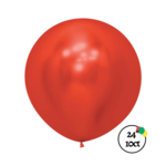 Betallatex Betallatex 24'' Reflex Crystal Red 10ct Balloons