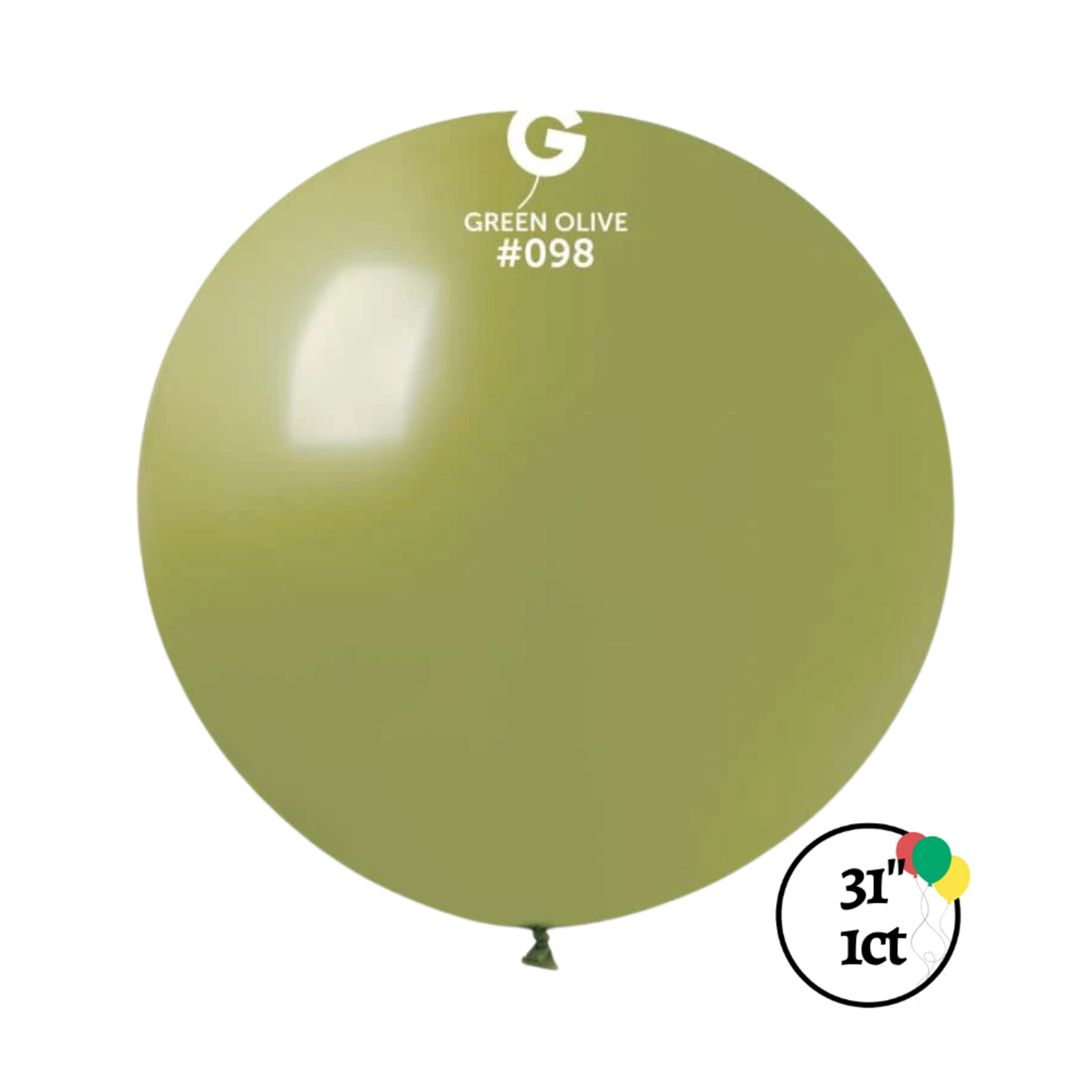 Gemar Gemar 31" Green Olive Latex Balloon