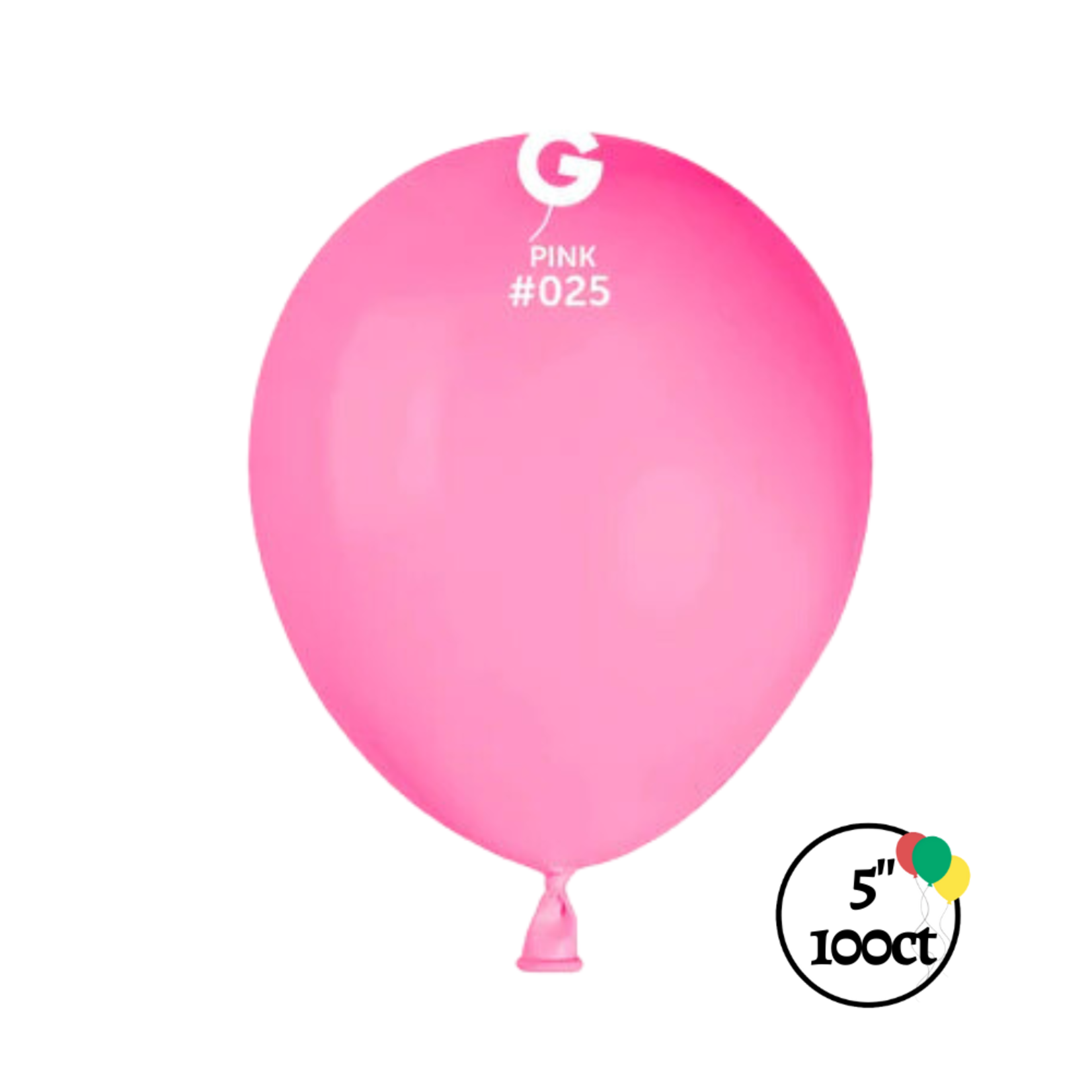 Gemar Gemar 5" Neon Pink 100ct.