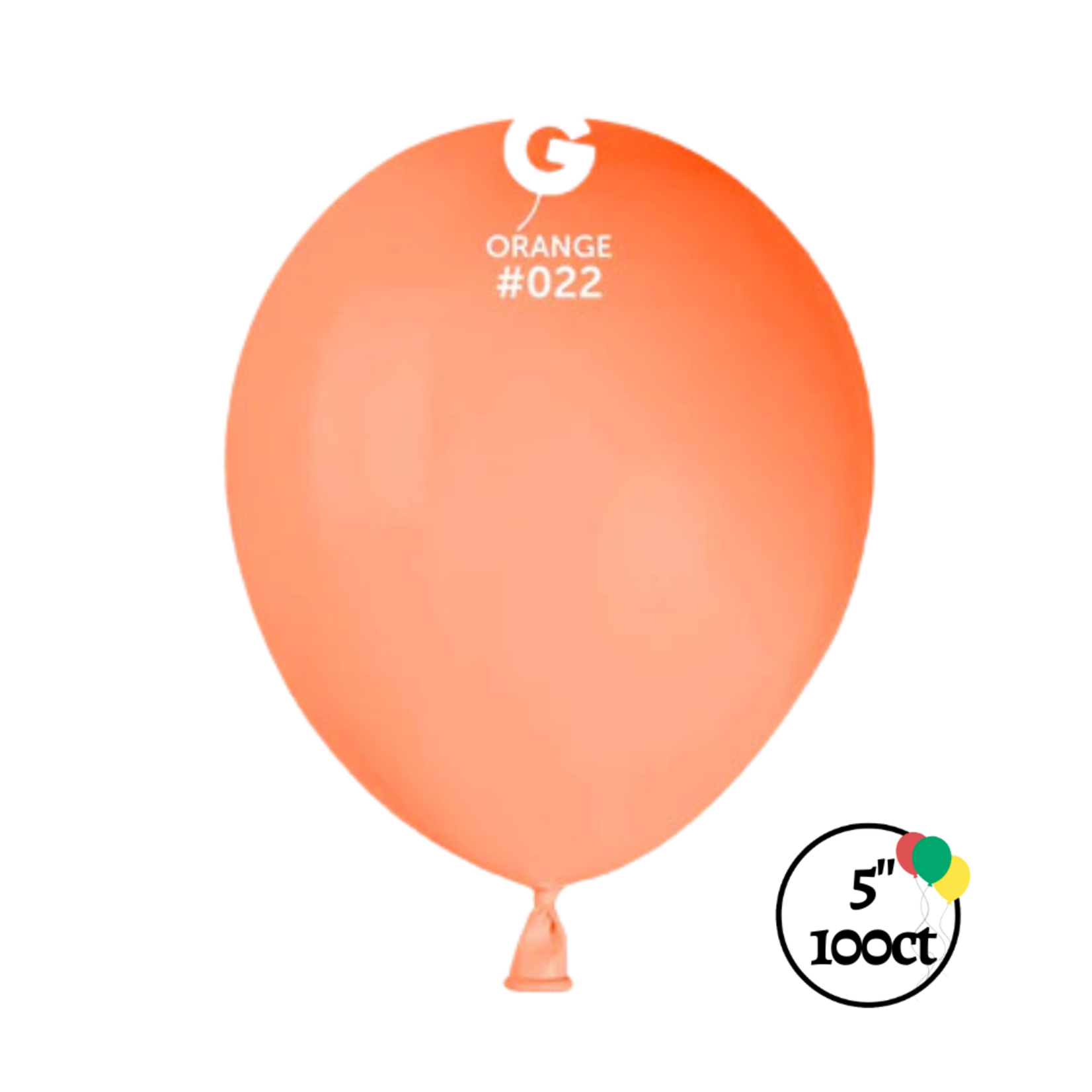 Gemar Gemar 5" Neon Orange Balloon 100ct.