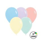 Sempertex Sempertex 11'' Pastel Matte Assortment 100ct Balloons