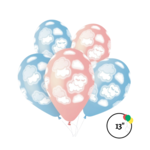 Gemar Gemar 13" Pink and Blue Clouds Balloons