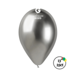 Gemar Gemar 13" Shiny Silver 25ct. Balloon