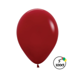 Sempertex Sempertex 5'' Deluxe Imperial Red 100ct Balloons