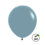 Sempertex Sempertex 18" Pastel Dusk Blue 25ct Balloons