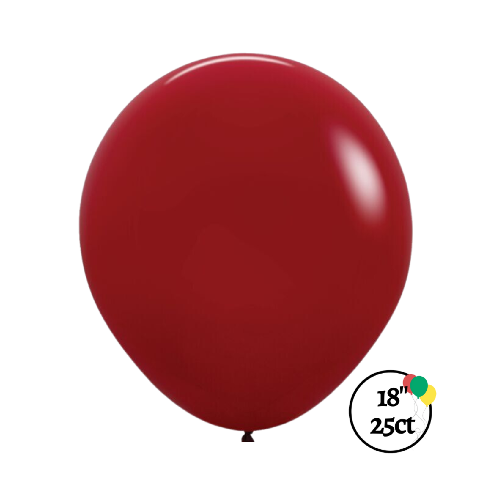 Sempertex Sempertex 18" Deluxe Imperial Red 25ct Balloons