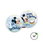 Qualatex 22'' Mickey Mouse 1st Birthday Bubble  Balloon