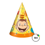 Curious George Party Hats 8ct