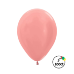 Betallatex Sempertex 5" Metallic Rose Gold 100ct Balloons