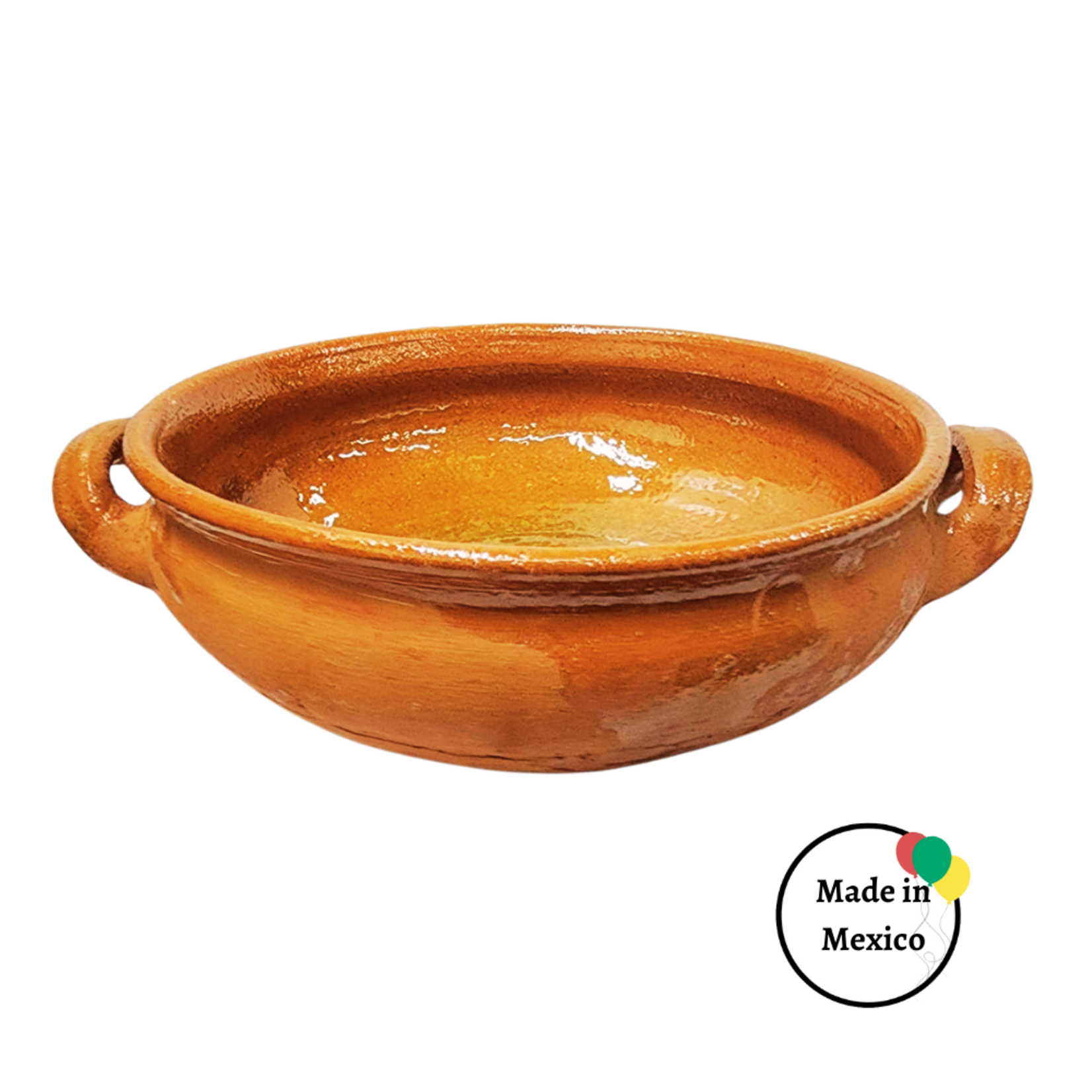 Cazuela de Barro Chica toda Amarilla