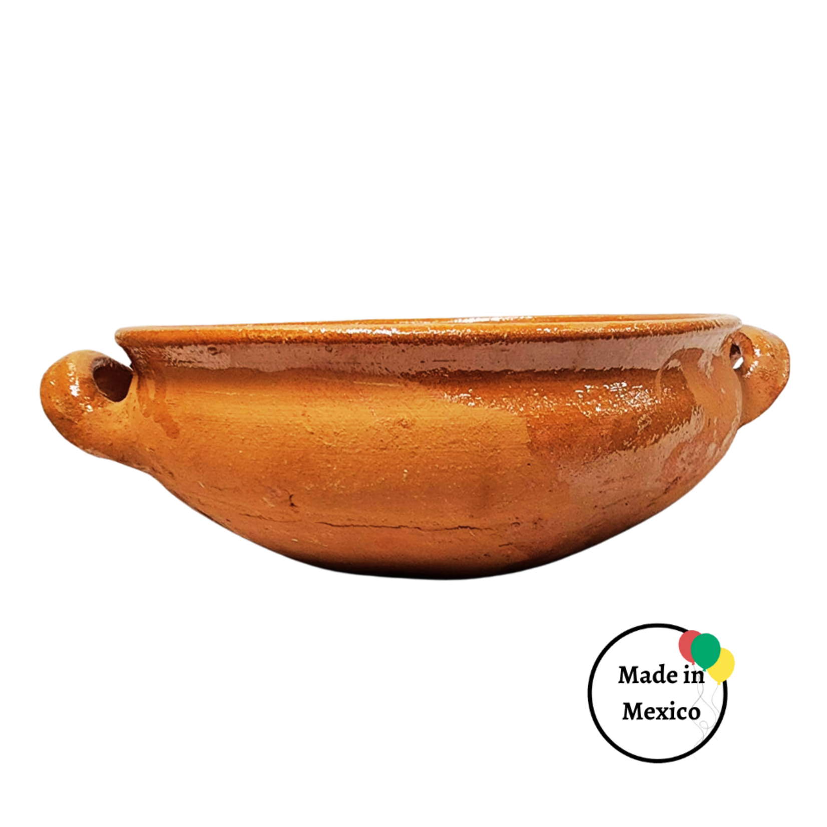 Cazuela de Barro Chica toda Amarilla