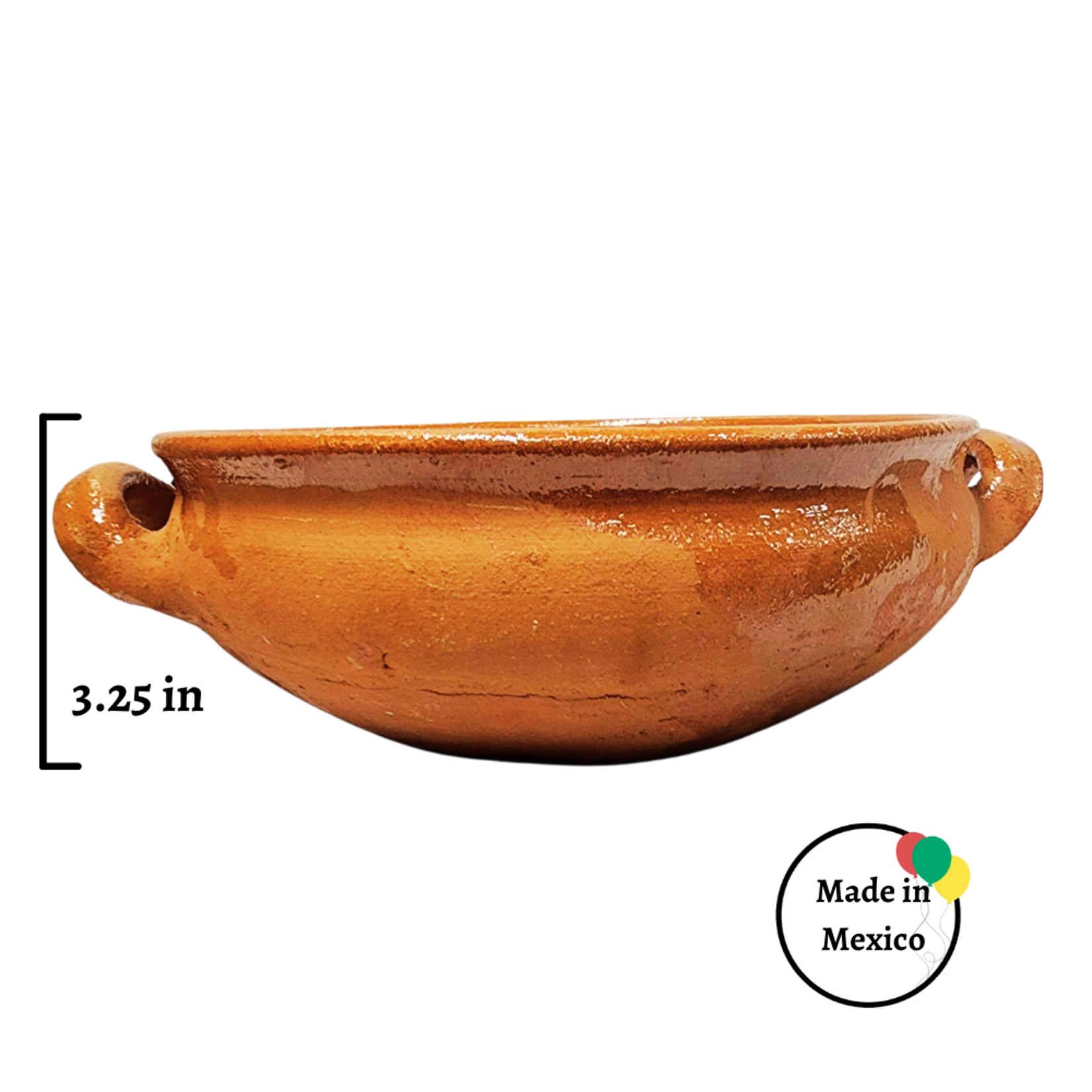 Cazuela de Barro Chica toda Amarilla