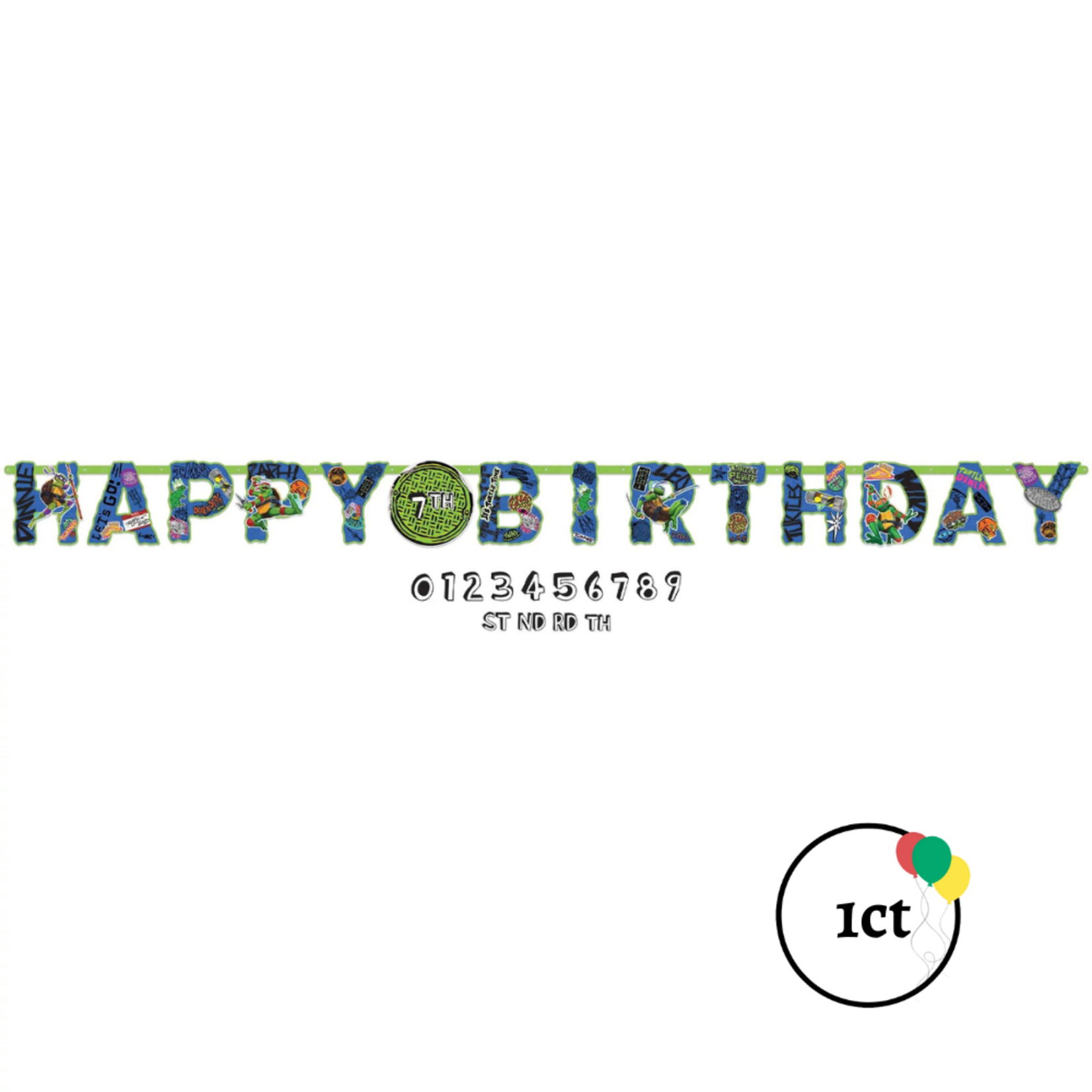 TMNT Jumbo Bday Banner Kit