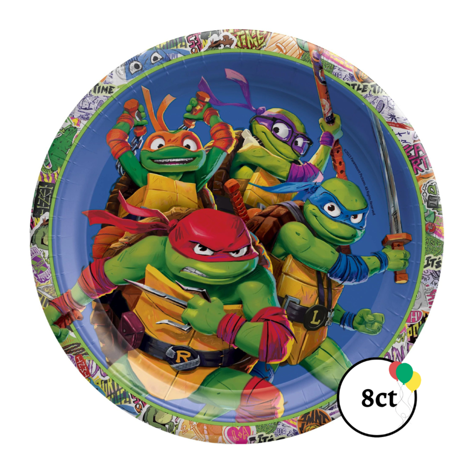 TMNT 9" Dessert Plates 8ct