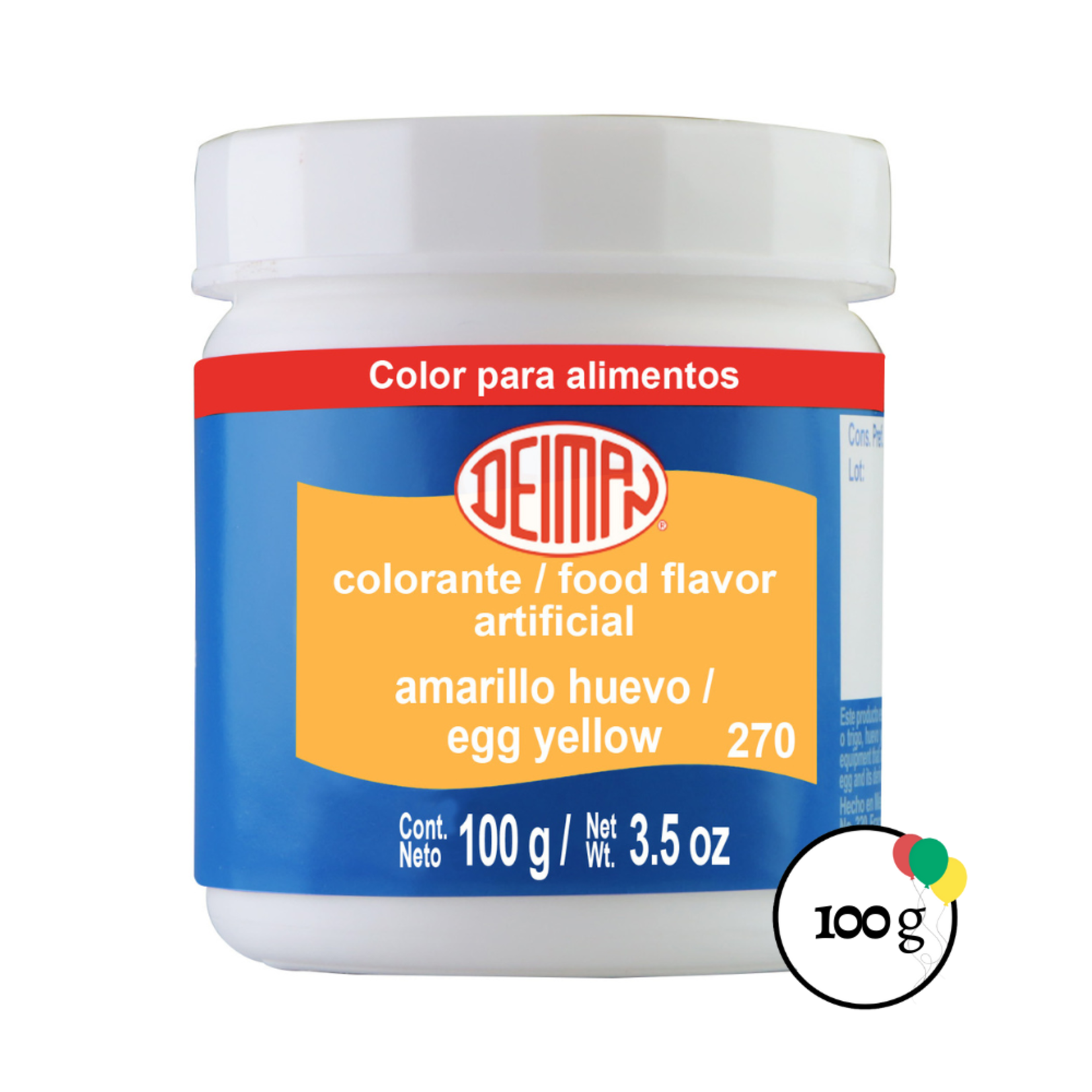 Deiman Deiman Colorante 170  Amarillo Huevo / Egg Yellow (Polvo) 3.5oz