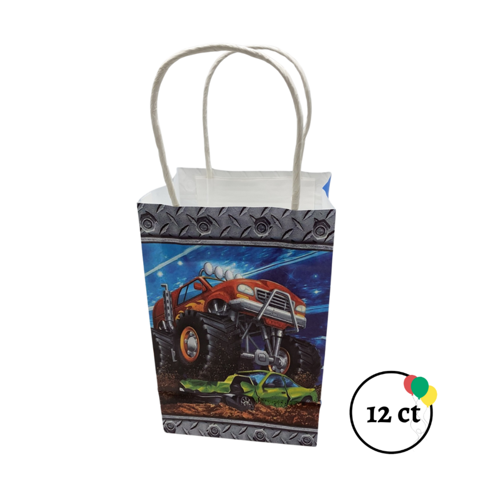 Monster Truck Kraft Bags 12ct