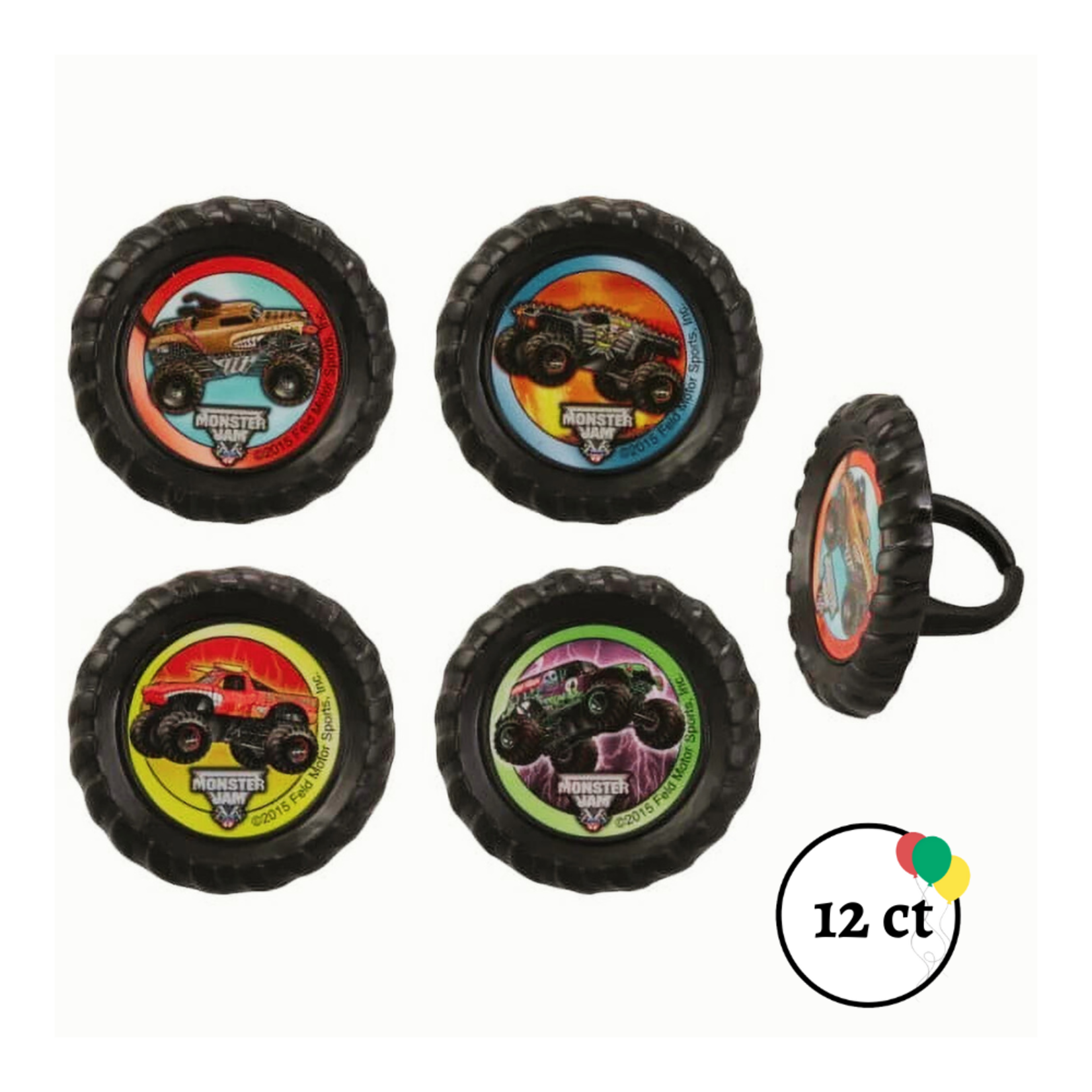 Monster Jam Cupcake Rings 12ct