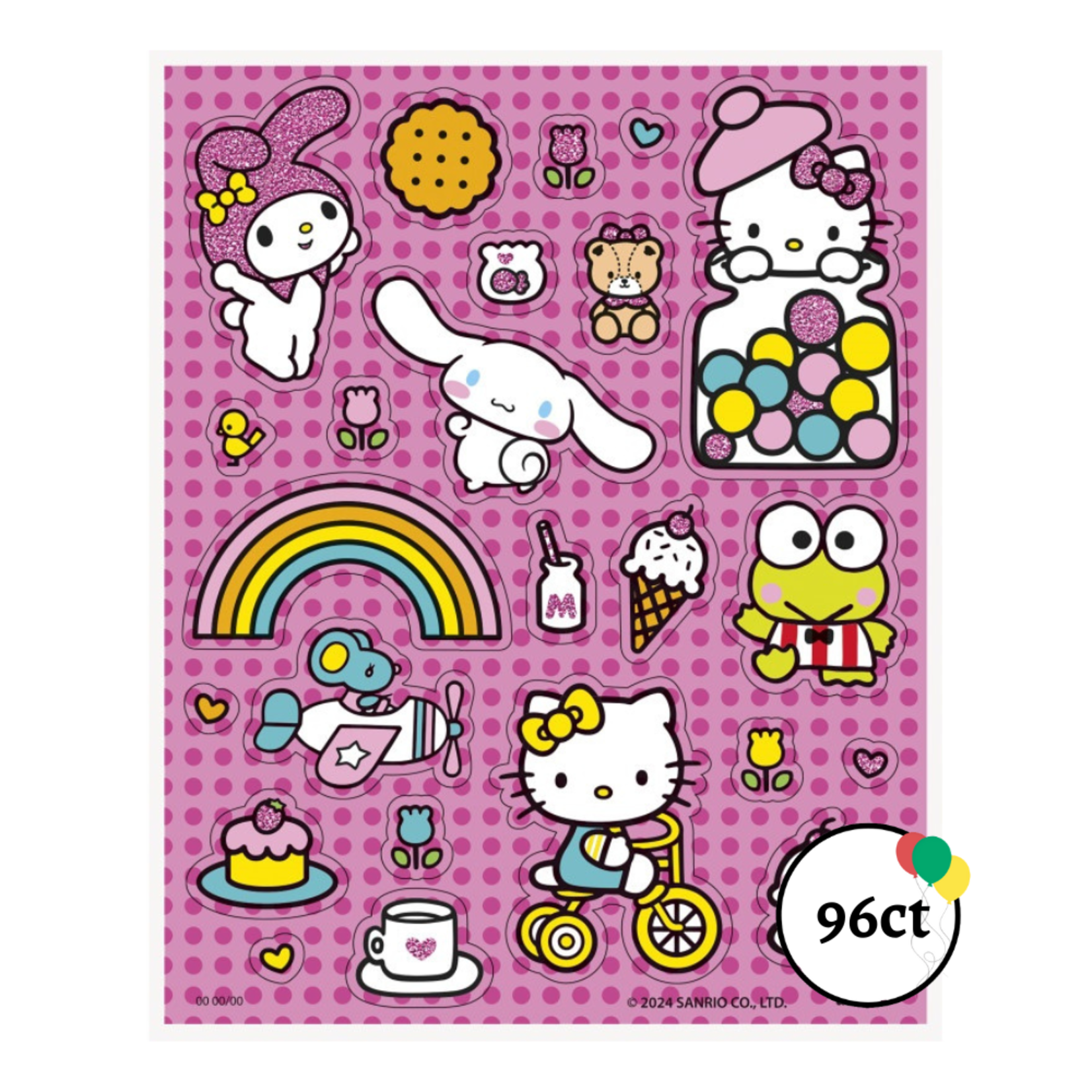 Unique Hello Kitty Stickers 96ct