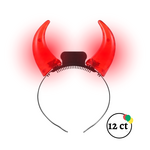 LED Devil Headbands 12ct