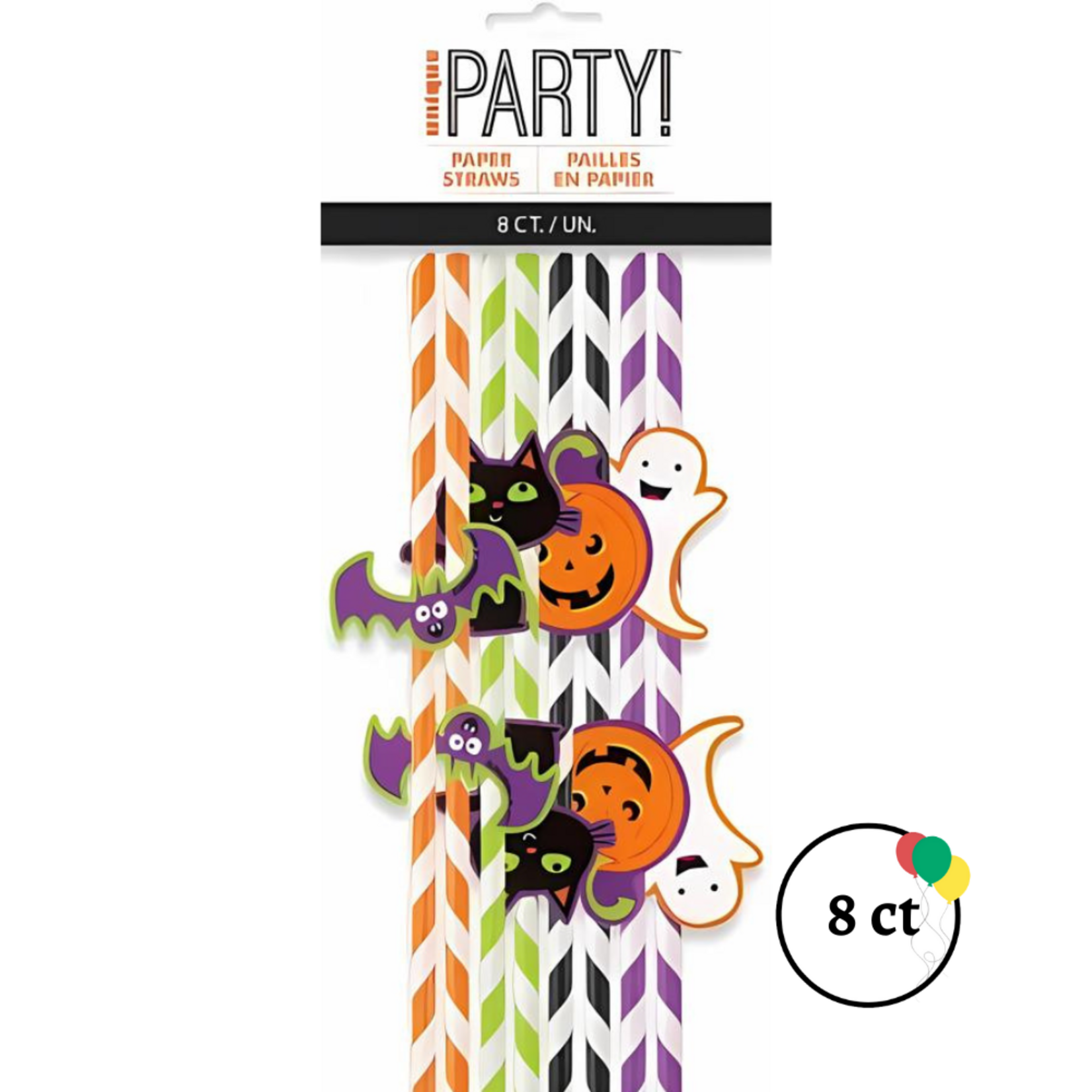 Cat & Pumpkin Paper Straw