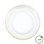 Clear and Gold Charger Plate 1ct