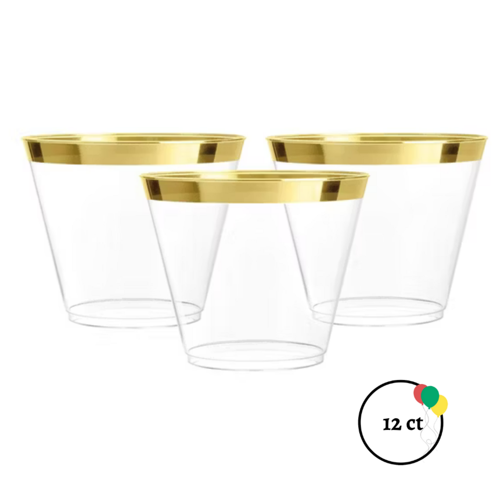 9oz Fancy Feast Plastic Multi-Colored  Margarita Cups  12ct