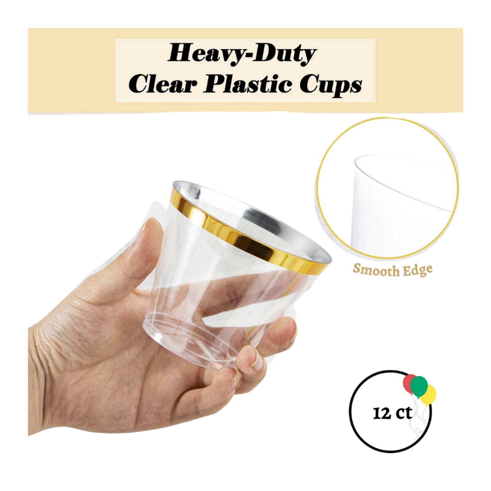 9oz Fancy Feast Plastic Multi-Colored  Margarita Cups  12ct