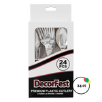 DecorFest Disposable Cutlery Silverware 24 pc