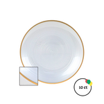 7" ROUND GOLD PLASTIC PLATE 10PCS