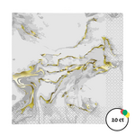 Elegant Gold Marble Napkins 20ct