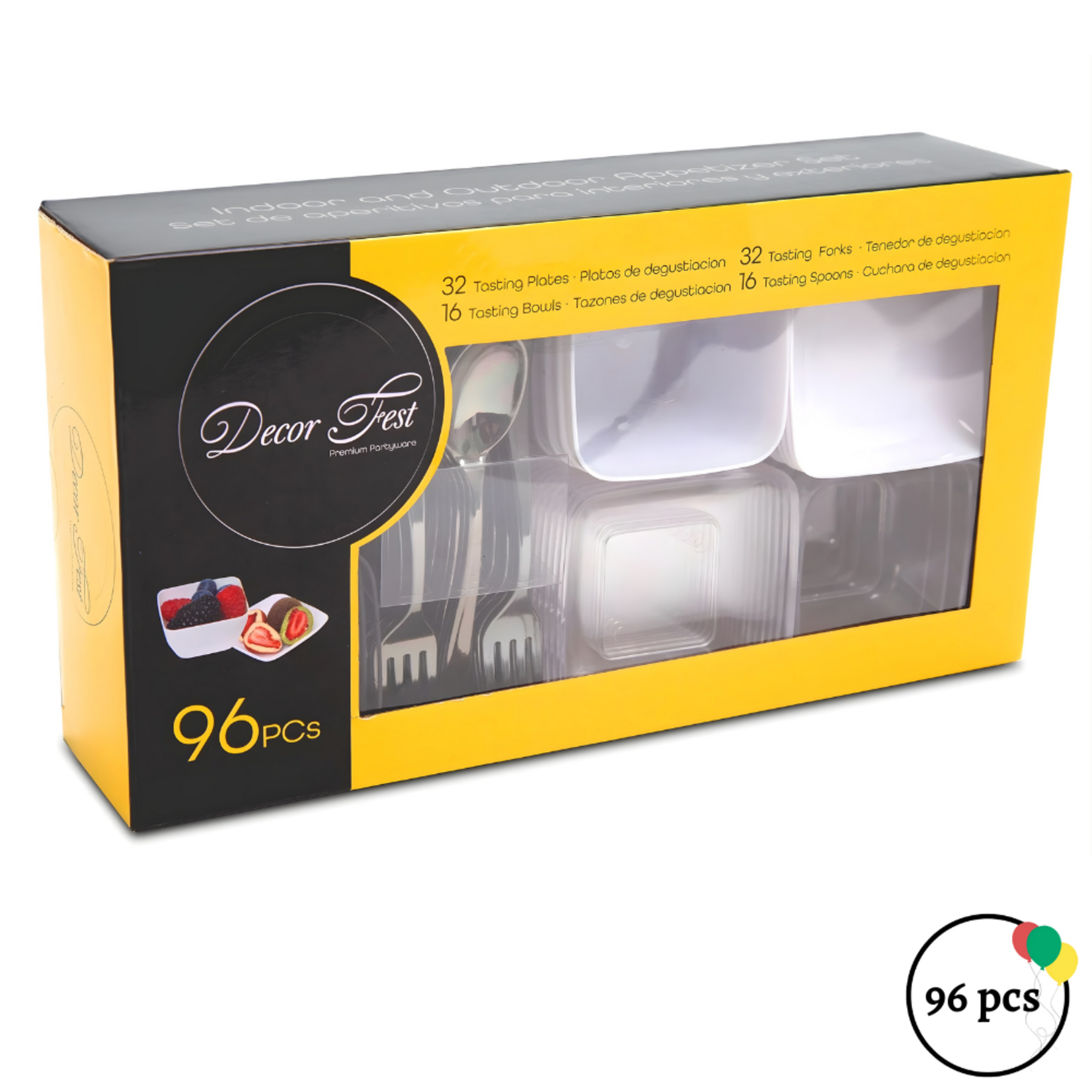 Premiu Plastic Appetizer Set 96pc