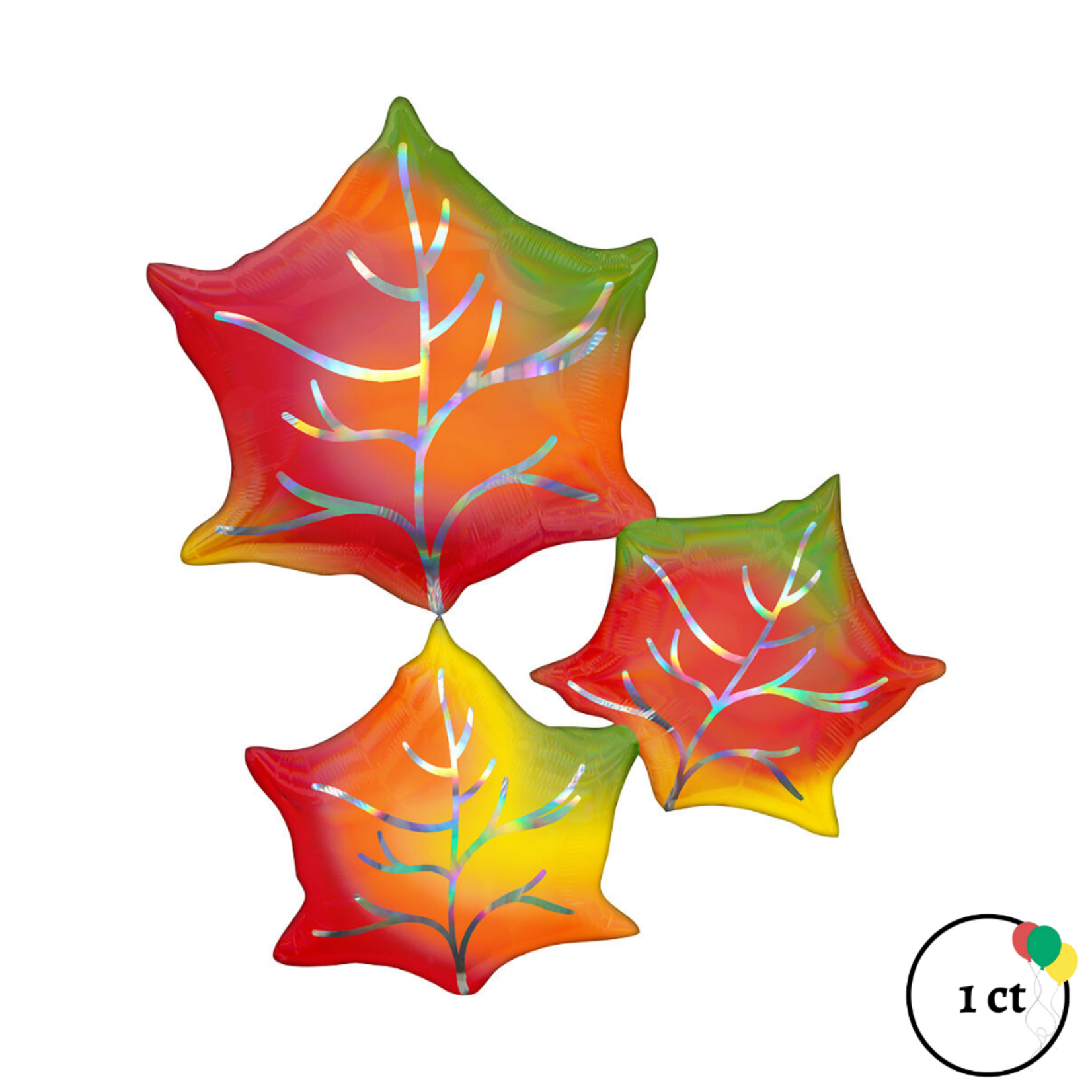 30 inch Iridescent Leaves