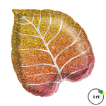 21" Fall Glitter Graphic Ombre Leaf