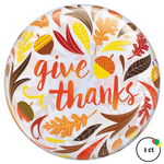 Qualatex 22" Give Thanks Acorns Bubble