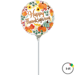 9" Air Filled Happy Thanksgiving Balloon