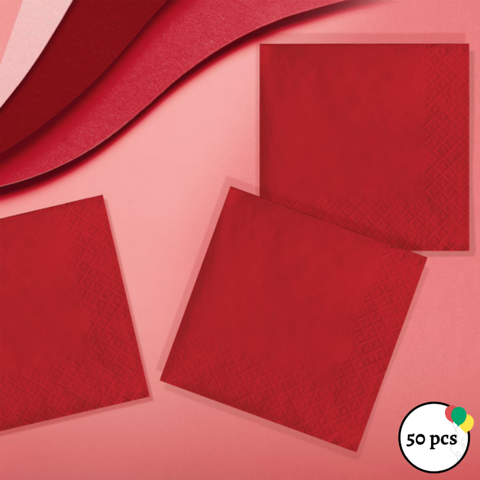 Red Napkins 10" 50ct