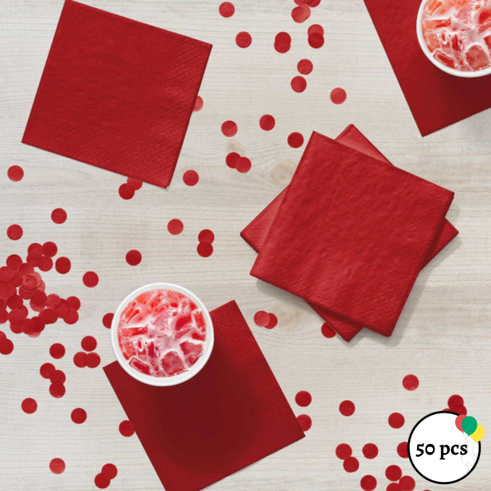 Red Napkins 10" 50ct