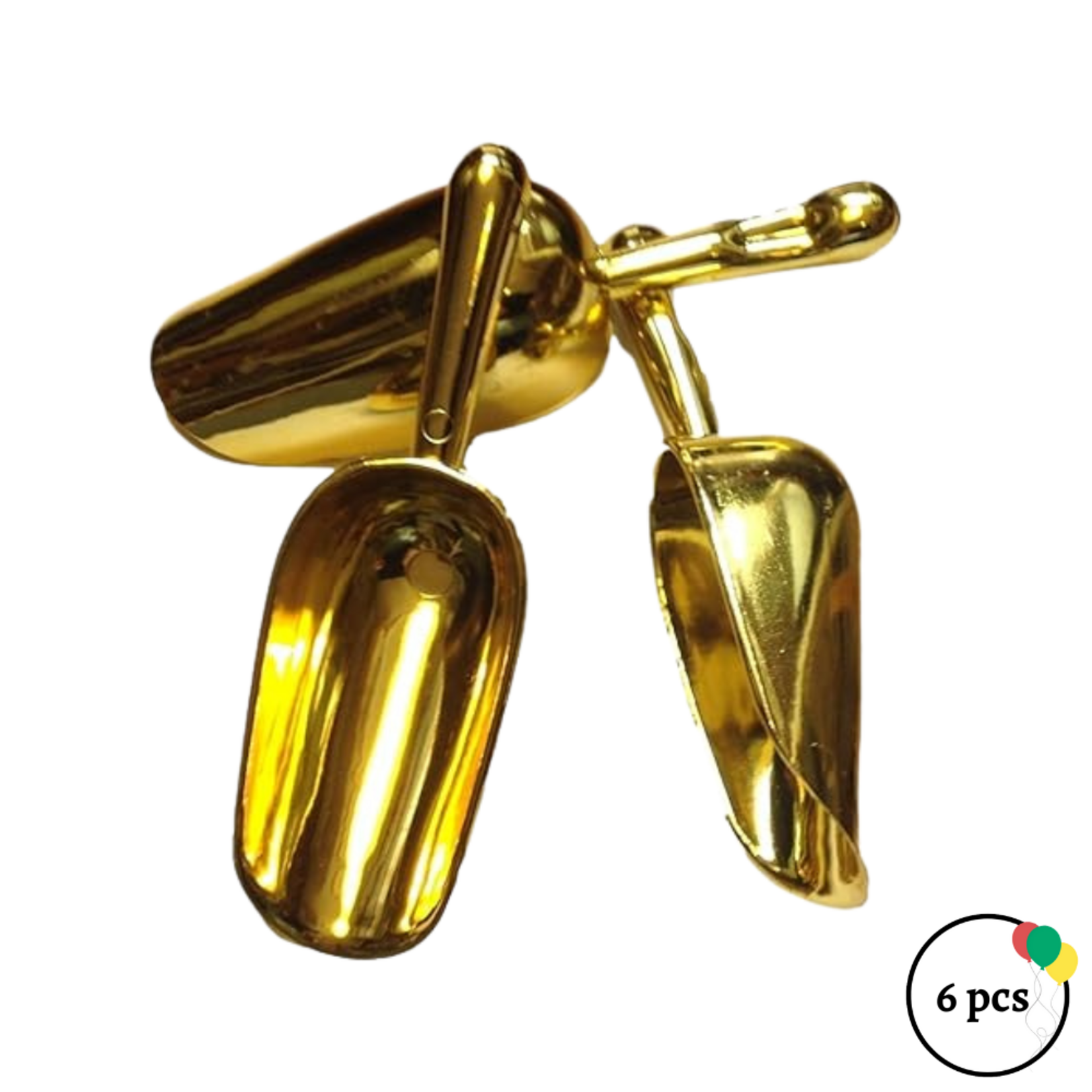 Gold Plastic Candy Scoops 6ct