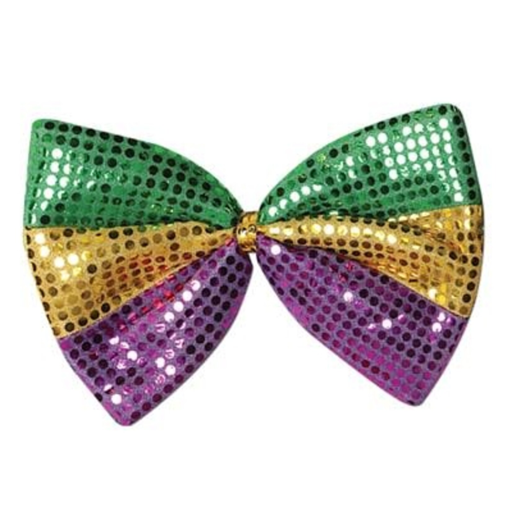 Jumbo Mardi Gras Glitz 'N Gleam Bow Tie